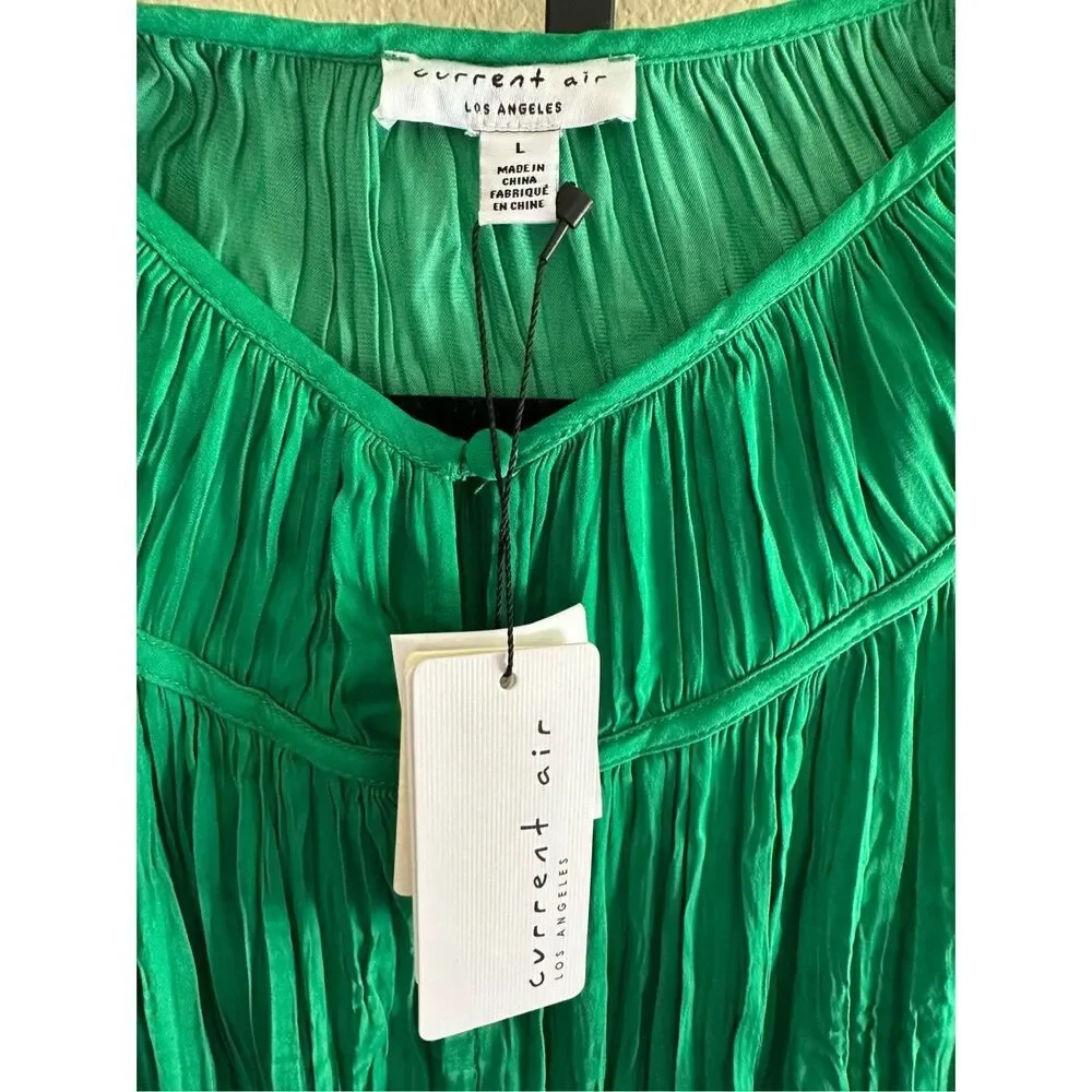 Anthropologie Current Air Brooklyn Midi Dress in Green Size L - Picture 5 of 7